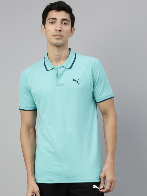 

Puma Men Turquoise Blue Modern Sports Polo Sports T-shirt