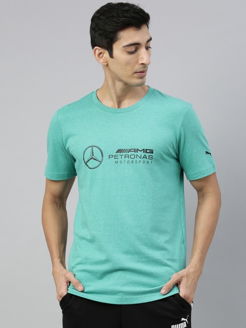 

PUMA Motorsport Men Sea Green MAPM Reflective Logo Print Cotton Round Neck T-Shirt