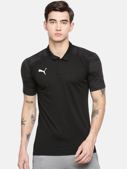 

Puma Men Black Solid Polo Collar Slim Fit CUP Sideline T-shirt