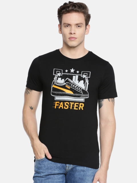 

Puma Men Black Printed Round Neck Graphic XI T-shirt