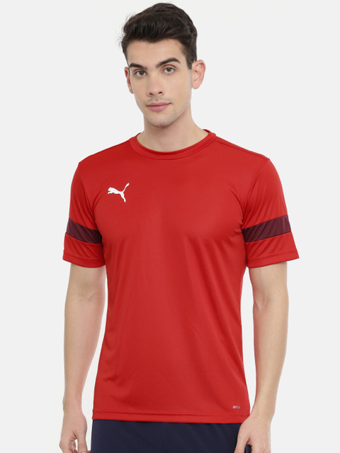 

Puma Men Red Solid ftblPLAY Drycell Round Neck T-shirt