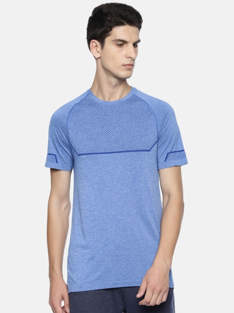 

Puma Men Blue Self Design dryCELL Energy Seamless Galaxy Round Neck Running T-shirt