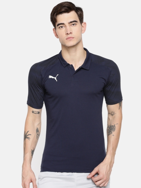 

Puma Men Navy Blue Slim Fit Solid CUP Sideline Polo Collar T-shirt