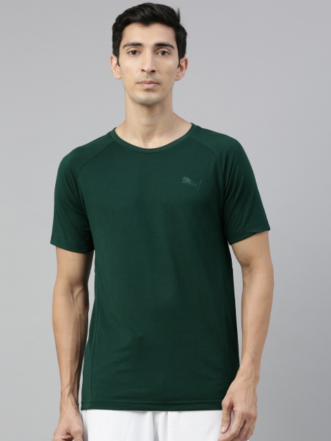 

Puma Men Green Evostripe Move Round Neck Sports T-Shirt
