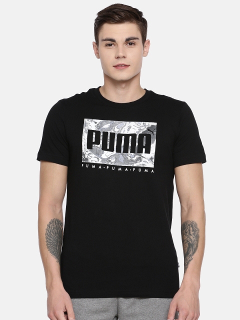 

Puma Men Black Printed Graphic XII Round Neck T-shirt