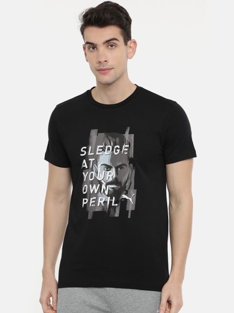 

Puma One8 Unisex Black Printed Rebel Cricket Graphic Round Neck Pure Cotton T-shirt