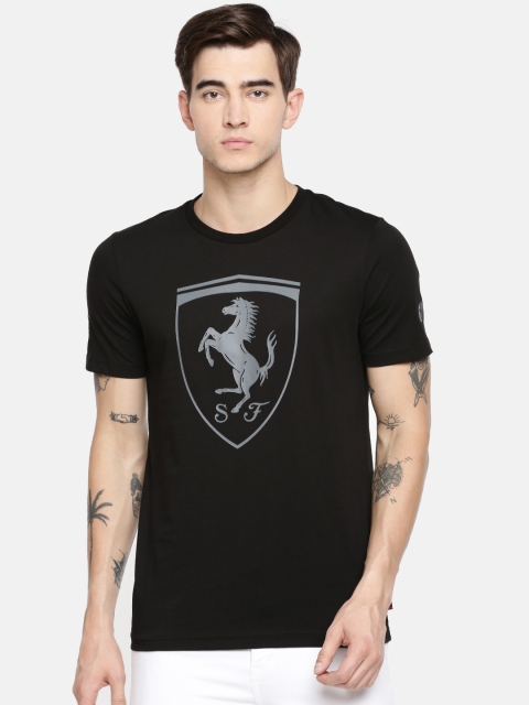 

PUMA Motorsport Men Black Printed Ferrari Big Shield Round Neck T-shirt