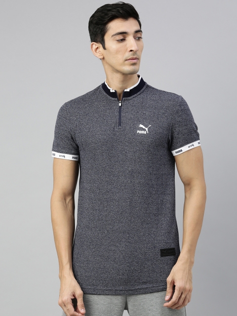 

Puma Men Charcoal Solid VK Polo I Peacoat Heather T-Shirt