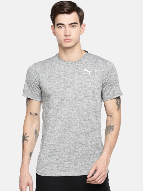 

Puma Men Grey Melange Solid dryCELL Ignite Heather Running & Training T-shirt