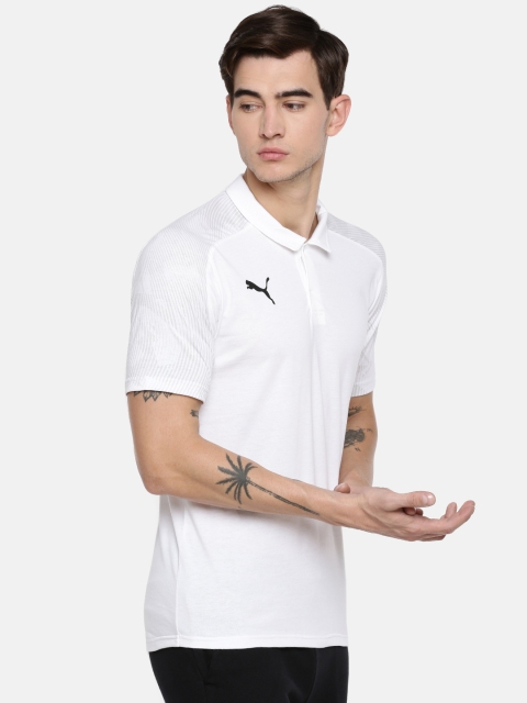 

Puma Men White Solid Slim Fit CUP Sideline Polo Collar T-shirt