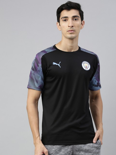 

Puma Men Black & Blue Manchester City Football Club Round Neck Training Jersey T-Shirt