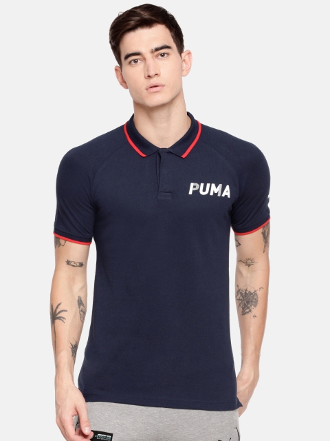 

Puma Men Navy Blue Solid Polo Modern Sports Polo