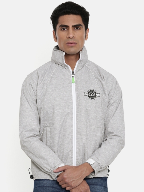

Sports52 wear Men Grey Melange Solid Hooded Rain Jacket 8905097564539