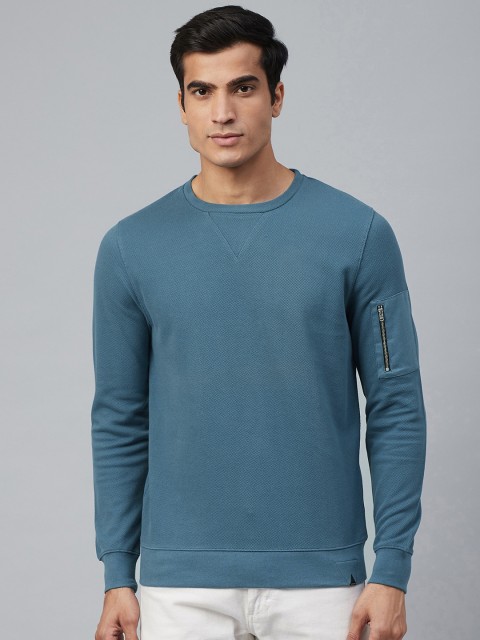 

Blackberrys Men Teal Solid Sweatshirt