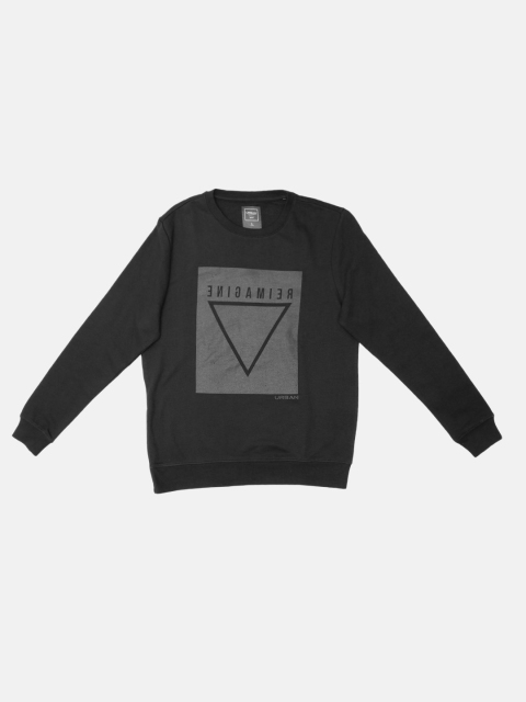 

Blackberrys Men Black Printed Pullover Sweater