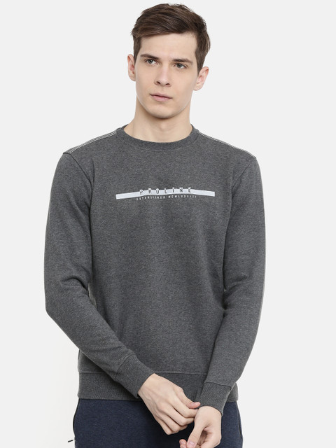 

Proline Active Men Charcoal Grey Solid Sweatshirt