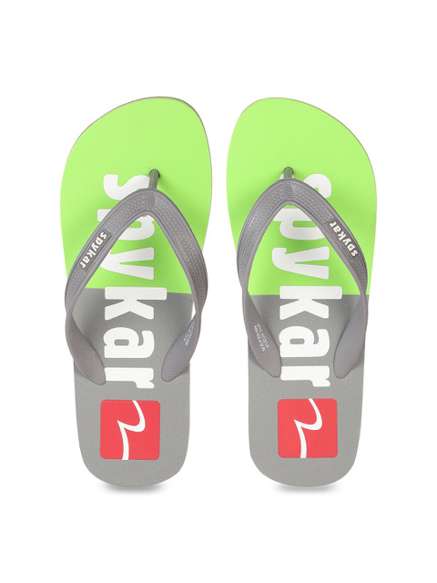 

SPYKAR Men Grey Printed Thong Flip-Flops