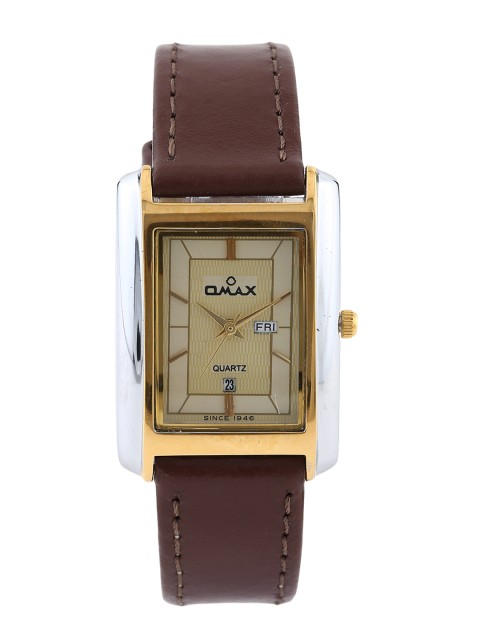 

Omax Men Gold-Toned Dial Watch BGS305A001