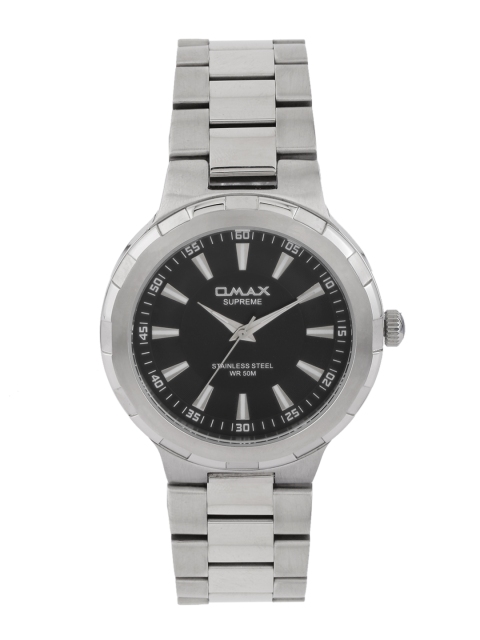 

Omax Men Black Dial Watch SS420