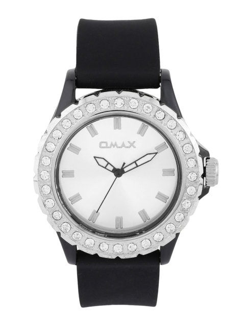 

Omax Women Silver-Toned Embellished Dial Watch TS478