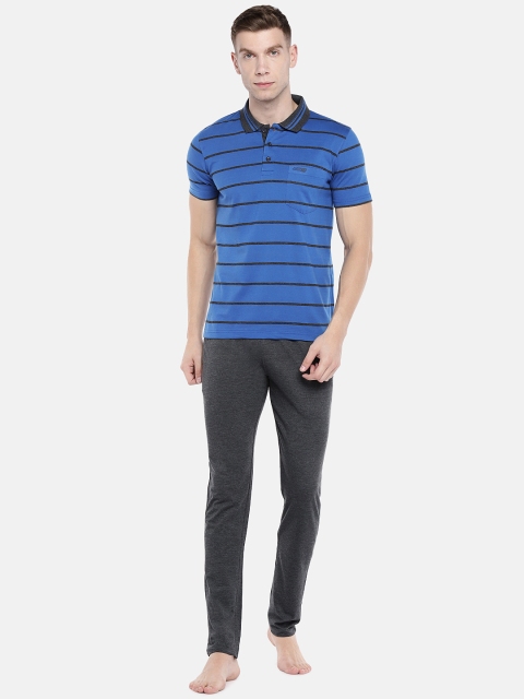 

Sweet Dreams Men Blue Striped Night suit