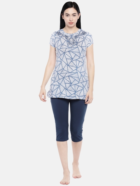 

Sweet Dreams Women Blue Printed Night suit
