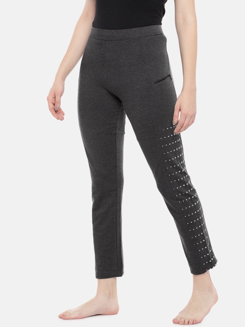 

Sweet Dreams Women Charcoal Grey Printed Lounge Pants