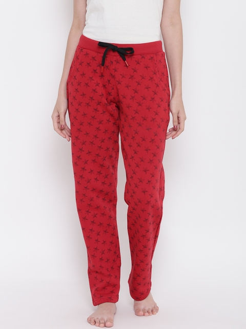 

Sweet Dreams Women Red & Black Printed Lounge Pants