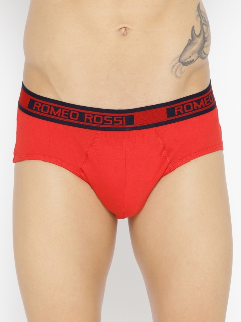 

ROMEO ROSSI Men Red Solid Briefs SBTE-1001-RD