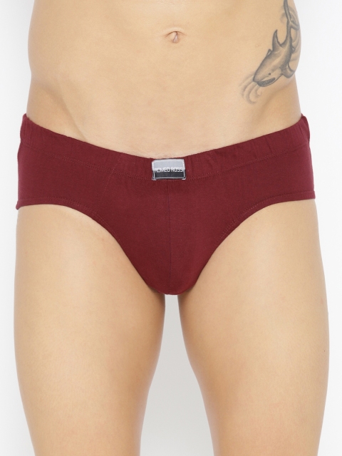 

ROMEO ROSSI Men Maroon Solid Briefs SBIE-1002-MR