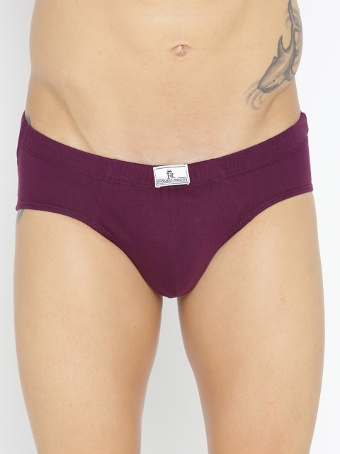 

ROMEO ROSSI Men Purple Solid Briefs SBIE-1002-WN
