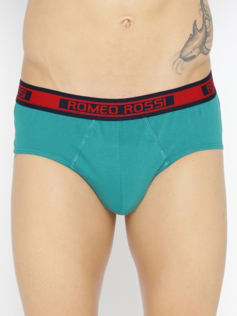 

ROMEO ROSSI Men Teal Green Solid Briefs SBTE-1001-RG