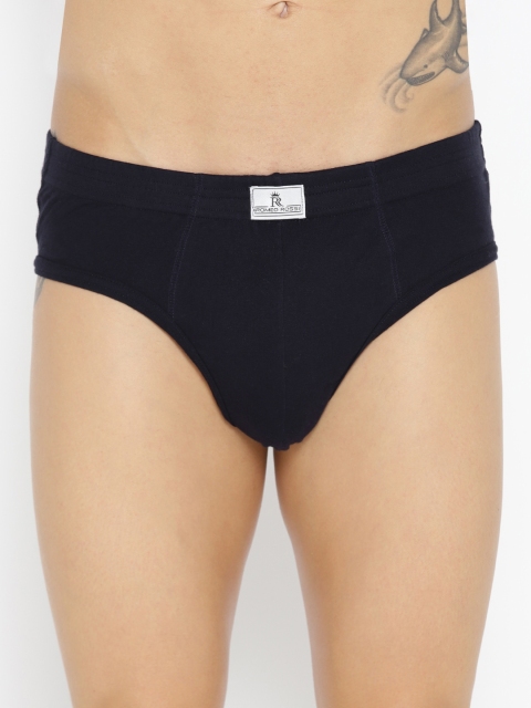 

ROMEO ROSSI Men Navy Blue Solid Briefs RBIE-1003-NB