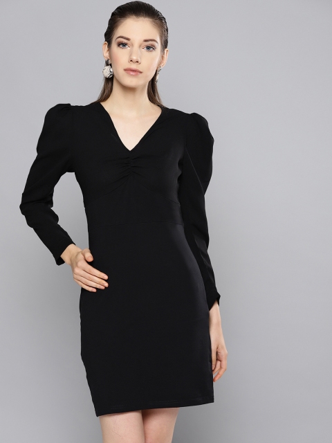 

Besiva Women Black Solid Sheath Dress