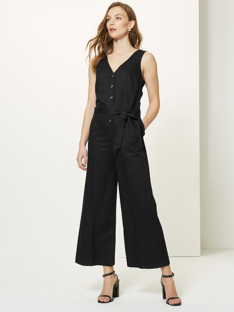 

Marks & Spencer Women Solid Black Wrap Dress