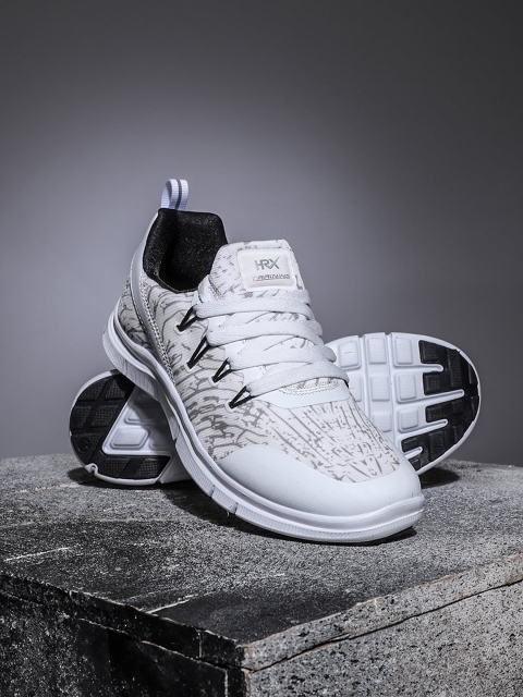 

HRX by Hrithik Roshan Men White & Grey Printed Trainer-1 Training Shoes