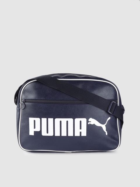 

Puma Unisex Navy Blue & White Printed Laptop Bag
