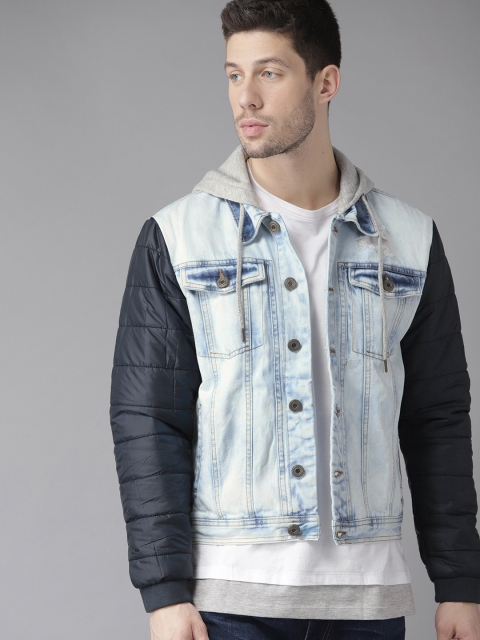 

Roadster Men Blue Solid Denim Jacket