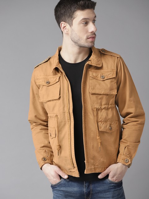 

Roadster Men Khaki Solid Tailored Jacket