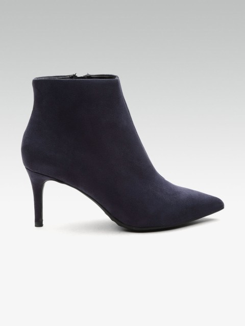 

DOROTHY PERKINS Women Navy Blue Solid Heeled Boots