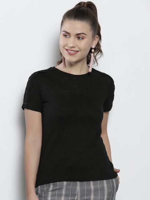 

DOROTHY PERKINS Women Black Solid Top