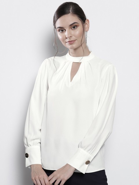 

DOROTHY PERKINS Women White Solid Top