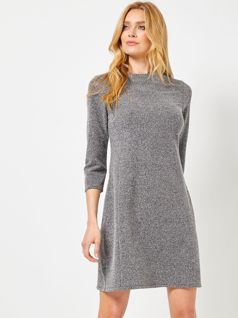 

DOROTHY PERKINS Women Grey Self Design A-Line Dress