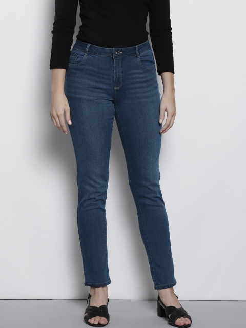 

DOROTHY PERKINS Women Blue Regular Fit Mid-Rise Clean Look Stretchable Jeans