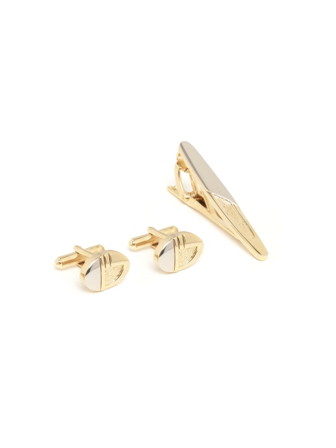 

Park Avenue Set of Cufflinks and Tie Pin, Gold