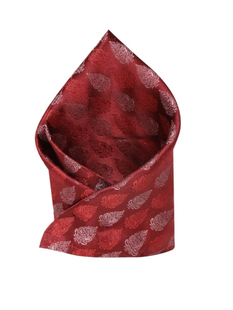 

Park Avenue Men Maroon Silk Patterned Pocket Square
