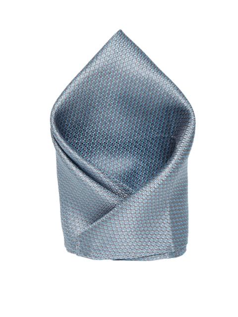 

Park Avenue Grey & Blue Silk Patterned Pocket Square