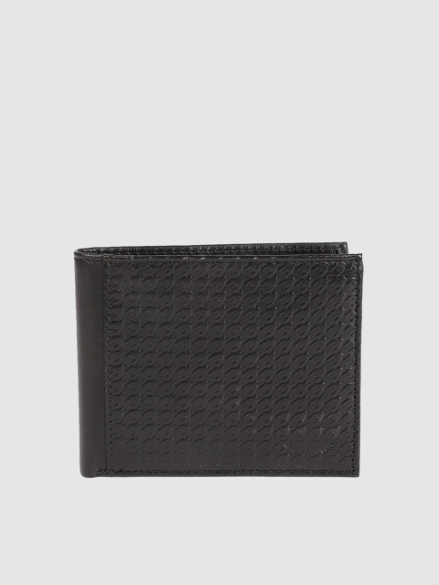 

Park Avenue Men Black Textured Leather Two Fold Wallet