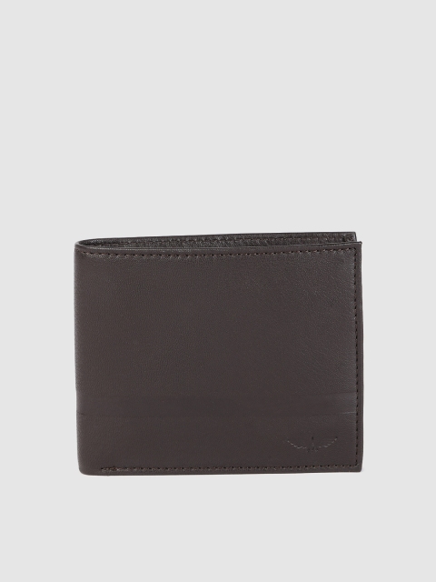 

Park Avenue Men Brown Solid Leather Two Fold Wallet