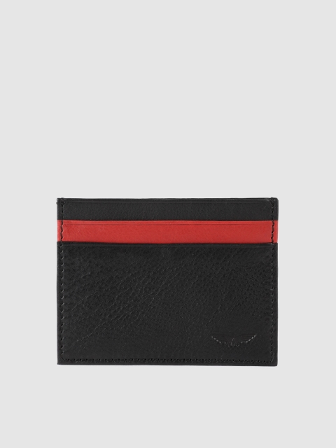 

Park Avenue Men Black Textured Card Holder